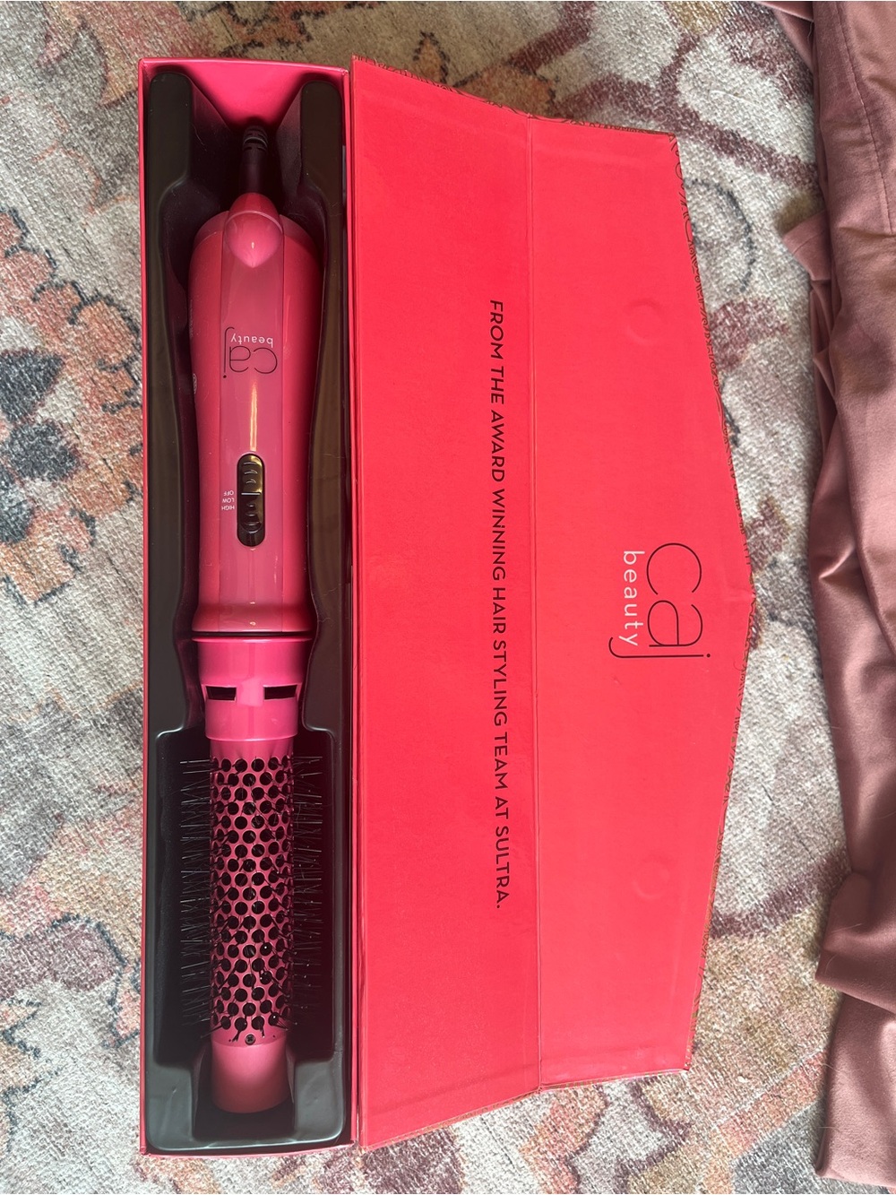 CAJ Beauty by Sultra Volumizing Dryer Brush NEW in Box Pink Hot Air Brush NIB